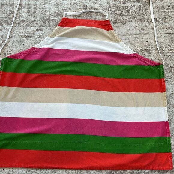 Kate Spade Colorful Striped Apron with measurements on the inside hem - Picture 2 of 5